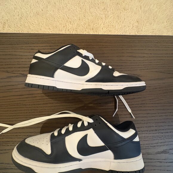 Nike Dunk Low Retro White Black 'Panda' - Lace Swap - Men's Size: 10 - Picture 7 of 7